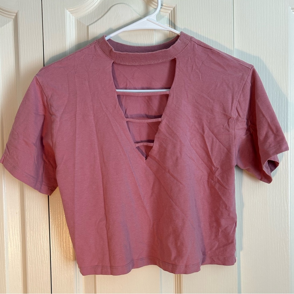 Women’s Hand Cut Cropped Shirt | Size S